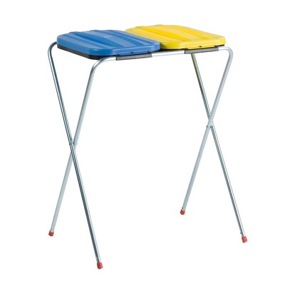 Zakhouder DUO met deksel - BLAUW/GEEL