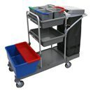 ConceptCar mop/equipment trolleys for pocket mops/Velcro