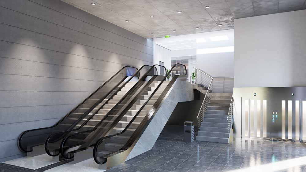 Gardez les escaliers du supermarché propres