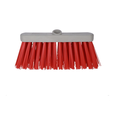 100019: Balai de rue pvc avec fixe-manche - ROUGE - 32 cm