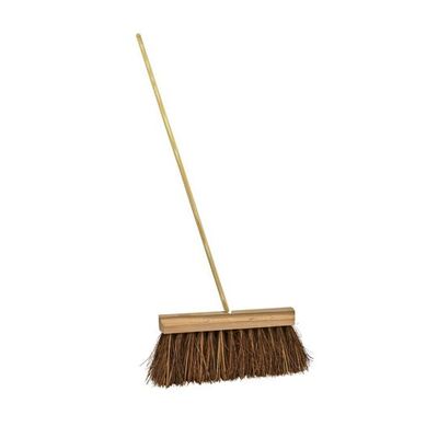 120371: Balai de rue Bassine - 32cm - avec manche en bois - 140cm