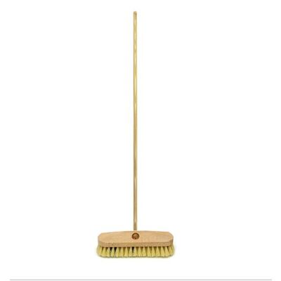 120371: Brosse à récurer polypropylène  30 cm avec manche en bois 140 cm