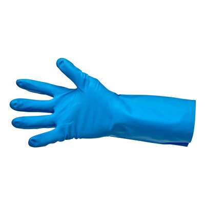 119292: Gants de ménage en nitrile - BLEU - LARGE