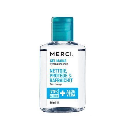 200353: Gel hydro-alcoolique " Merci " - flacon de poche 60 ml
