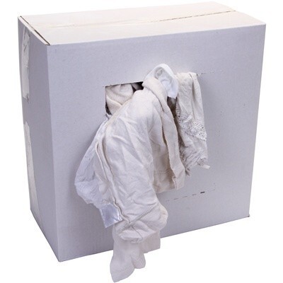 600269: Chiffon de polissage - coton - BLANC - bote de 10 kg