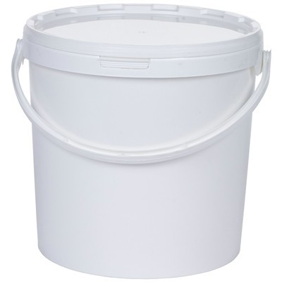 610388: Seau avec couvercle - 15 l - BLANC