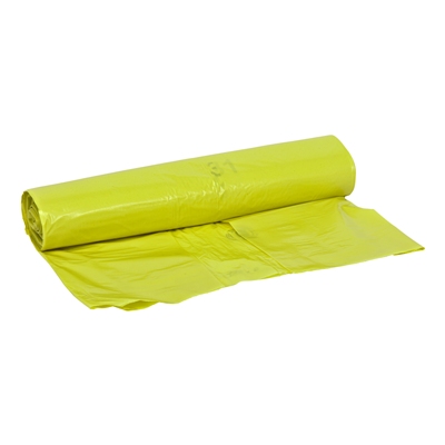 625382: Sac BD - 70 x 110 cm - T45 - 115 l - JAUNE - rouleau 25 pièces