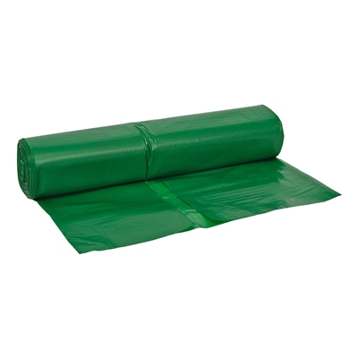625382: Sac BD - 70 x 110 cm - T45 - 115 l - VERT - rouleau 25 pièces