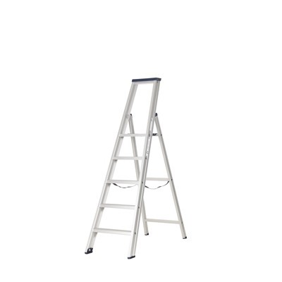 666115: Escabeau professionnel simple - 4 + 1 marches - 1,25 m - 10 kg