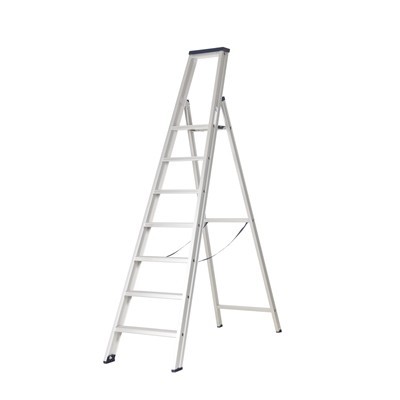 666117: Escabeau professionnel simple - 6 + 1 marches - 1,75 m - 13 kg