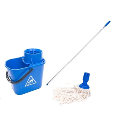 701511: Seau mop espagnol avec mop - BLEU
