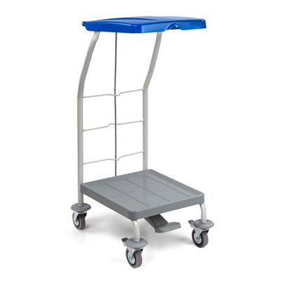 710121: Support pour sac à pédale avec couvercle - métal - 1 compartiment