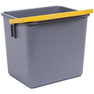 722005: Seau - 6 l - GRIS - anse JAUNE
