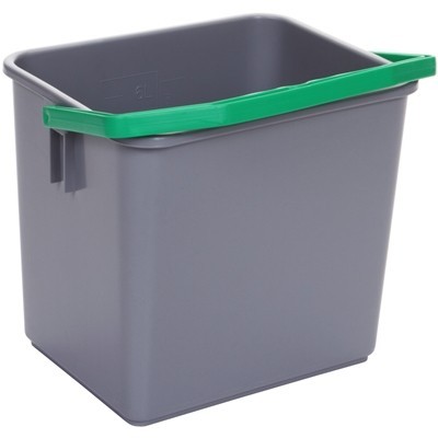 713326: Seau - 6 l - GRIS - anse VERTE