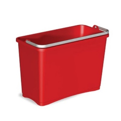 732305: Seau rectangulaire avec anse - 8 l - ROUGE