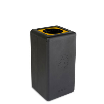 750097: Bomabin Select Brick - 65 l - NOIR - couvercle JAUNE