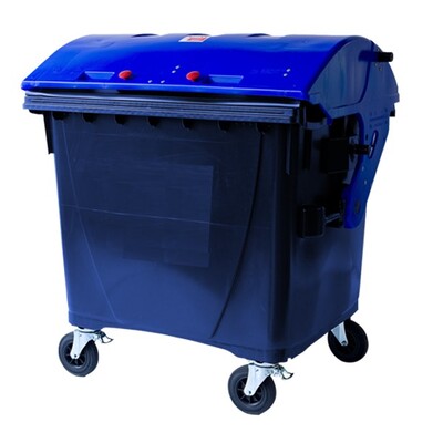 750265: Conteneur avec 4 roues - 1100 l - BLEU