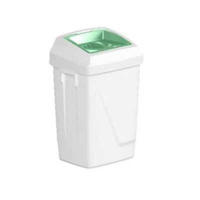750429: Bomabin Select Fit - 50 l - BLANC - couvercle rond fermé VERT