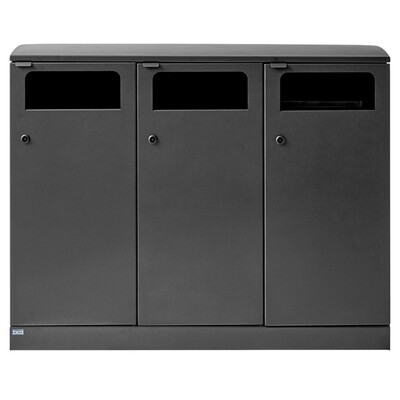 750533: Bomabin Select Bica Outdoor - 3 x 100 l - ANTHRACITE NOIR