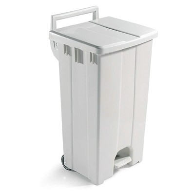 751370: Bomabin Select Pedal Classic - 90 l - BLANC - couvercle BLANC