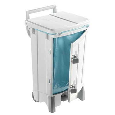 753370: Bomabin Select Pedal Classic Ergo - 90 l - BLANC - couvercle BLANC