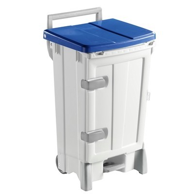 753470: Bomabin Select Pedal Classic Ergo - 90 l - BLANC - couvercle BLEU