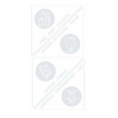 750507: Set d'étiquettes de tri séléctif pour poubelles Modus / Brick / Fit