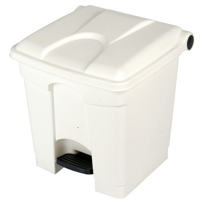755423: Bomabin Select Pedal Classic - 30 l - BLANC - couvercle BLANC