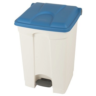 755434: Bomabin Select Pedal Classic - 45 l - BLANC - couvercle BLEU