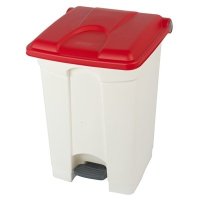 755435: Bomabin Select Pedal Classic - 45 l - BLANC - couvercle ROUGE