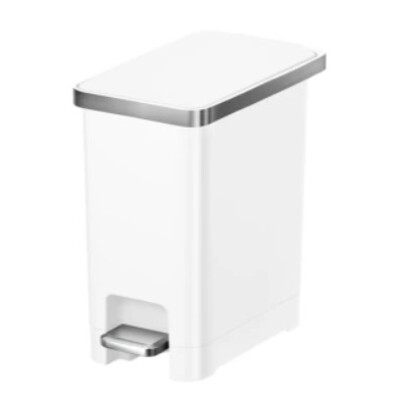 755450: Admire Poubelle à pédale - 10 l - BLANC