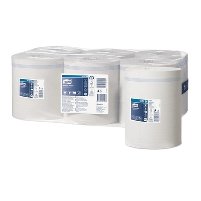 770052: Tork Wiping Paper Centerfeed Roll - 1 plis - 275 m x 24.5 cm - BLANC - 6 pièces - 100134