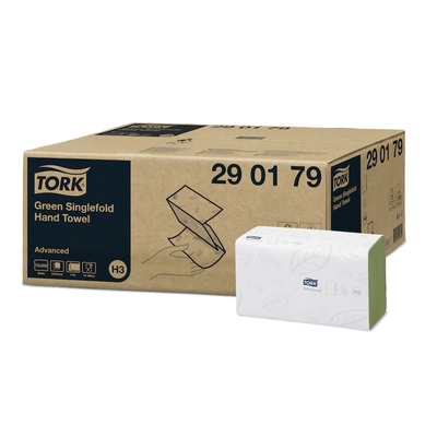 771068: Tork Advanced Hand Towel Green Zigzag Fold 2ply 23x25 - 15x250 pcs - 290179