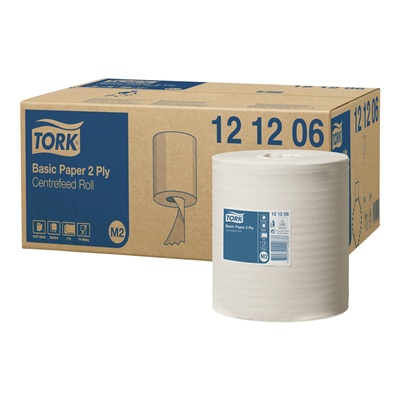 771728: Tork Basic Paper - 2 plis - 160 m x 20 cm - 6 pièces (M-Tork Basic, Coreless) - 121206