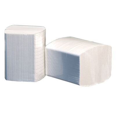 774025: Papier toilette feuille à feuille - tissu recyclé - 2 plis - 250 coupons - BLANC - 32 liasses