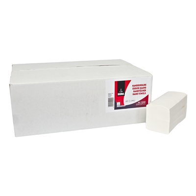 776913: Essuie-mains Singlefold - tissu pur - 3 plis - 32 x 22 cm - BLANC - 2500 pièces (20x125)