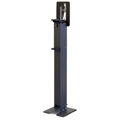 777941: Station d"hygine des mains Doria 2 - colonne + distributeur rechargeable avec commande au pied et  coude - avec rservoir et pompe supplmentaire - 1000 ml