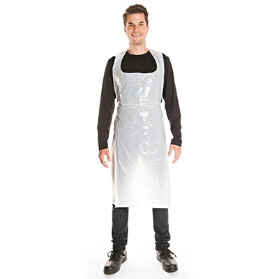 779626: Tablier à usage unique - 80 x 125 cm - 20µm - BLANC - 100 pièces