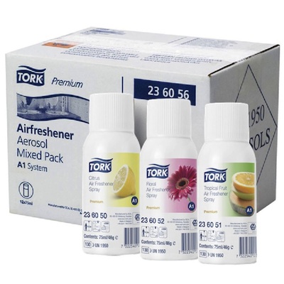 779050: Tork Premium Airfreshener Aerosol Mixed Pack - 12 x 75 ml - 236056